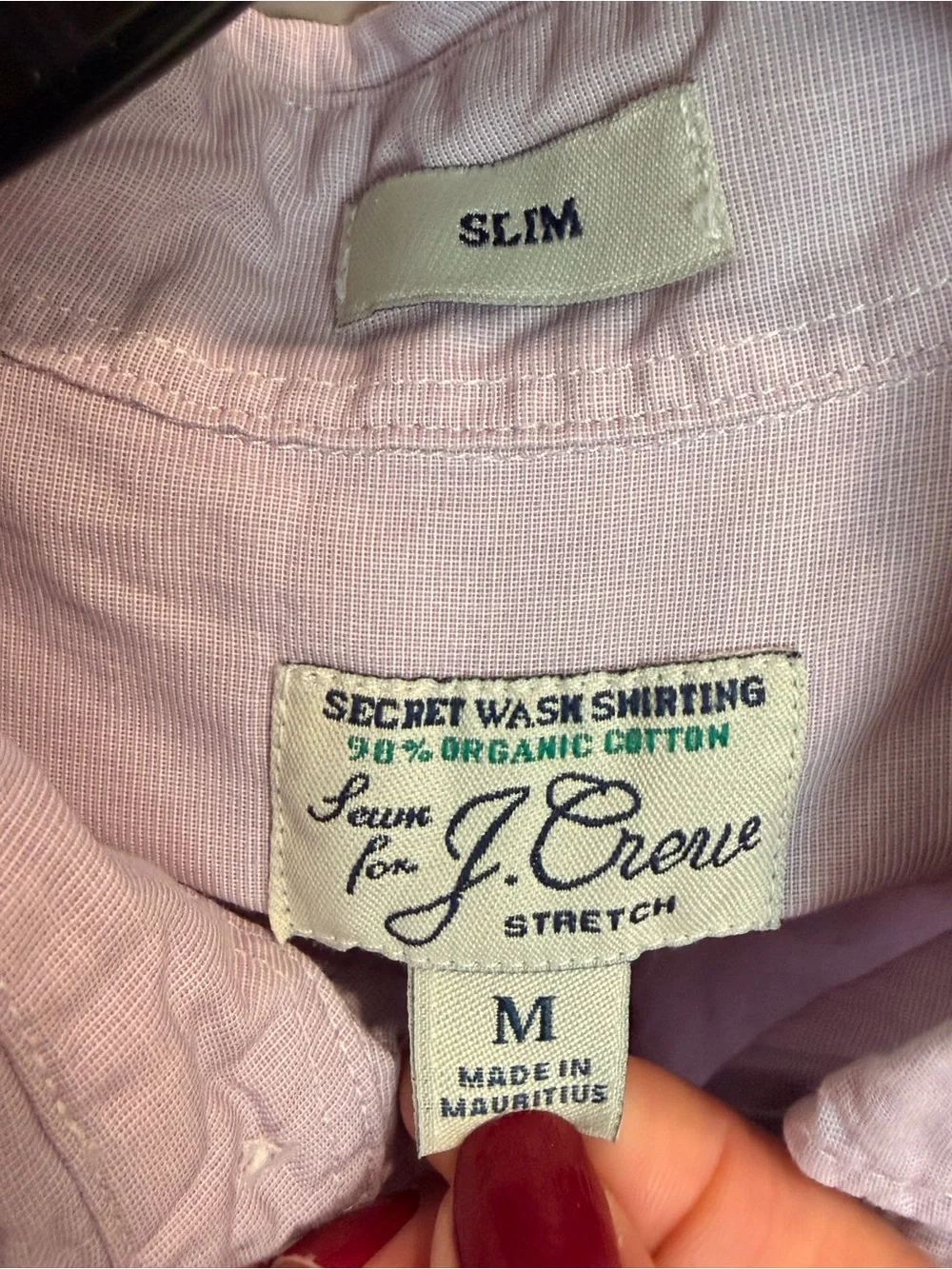 J. Crew Men’s Pastel Purple Slim Secret Wash Button-Down Shirt #463